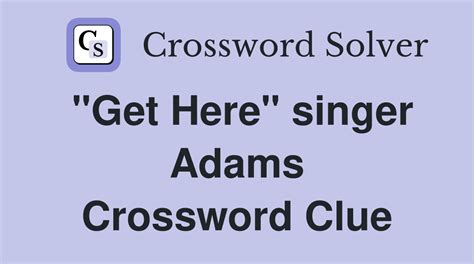 All the love singer adams crossword. Things To Know About All the love singer adams crossword. 